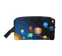 Borsa dell'organizzatore di viaggio stampata del sistema solare dello spazio esterno, custodia ad alta densità di stoccaggio con schiuma protettiva per elettronica
