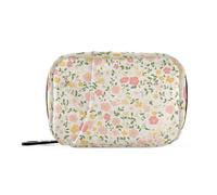 Borsa di aiuto con motivo di ranuncolo e patate dolci, con scomparti staccabili, organizer portatile da viaggio