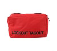 Borsa di blocco di sicurezza, borsa per il trasporto industriale portatile con serratura rossa leggera per stoccaggio e organizzazione delle attrezzature LOTO