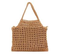 Borsa di Borsa per Spiaggia Estiva all'Uncinetto per Donne in Maglia Cattiva Cotone gelido