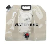 Borsa di container per acqua pieghevole di grande capacità Portable Piegabile Borsa di stoccaggio dell'acqua per esterni per campeggio Viaggio per auto 9L PET NY PE Materiale (Cachi)