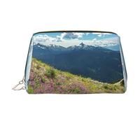 Borsa di cuoio dell'organizzatore degli articoli da toeletta delle montagne, sacchetto di trucco adatto per le donne, Oro, Taglia unica, Beauty case