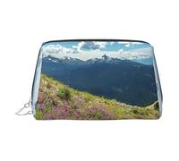 Borsa di cuoio dell'organizzatore degli articoli da toeletta delle montagne, sacchetto di trucco adatto per le donne, Argento, Taglia unica, Beauty case
