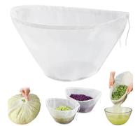 Borsa di garza per filtrare, borsa con coulisse a rete fine con apertura a forma di ciotola per preparare senza sforzo formaggio, latte di noci, succhi ed erbe aromatiche