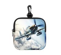 Borsa di immagazzinaggio impermeabile piccola della seconda guerra mondiale dell'aeroplano della seconda guerra mondiale per la borsa, mini sacchetto cosmetico quadrato, durevole e leggero
