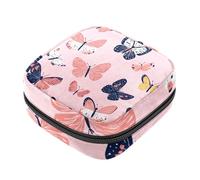 Borsa di immagazzinaggio senza cuciture del modello di farfalle per sanitari, supporto del cuscinetto di allattamento, borse mestruali della chiusura lampo mestruale femminile dell'organizzatore del