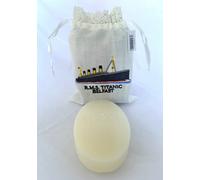 Borsa di lino RMS Titanic Belfast autentica sapone da toilette Vinolia Otto r...