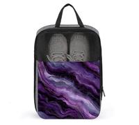 Borsa di lusso della scarpa di marmo di colore grigio viola per il sacchetto della scarpa di golf del trasportatore della polvere di uso quotidiano di viaggio
