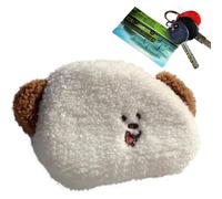 Borsa di moneta per animali imbottiti, borsa per monete peluche | Porta della moneta con cerniera orso cartoni animati, sacchetto di denaro per bambini femminile, portatellina portatile per aur