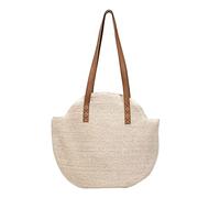 Borsa di Paglia Borse A Tracolla Estive Intrecciate in Paglia Borse da Spiaggia Vintage Fatte A Mano da Donna Borse Tessute Borsa Tote Tessuta per Le Vacanze Borse Paglia Donna(A)