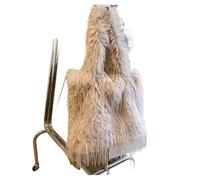Borsa Di Peluche Borsa a tracolla for capelli da donna, festa, banchetto, alla moda, portare sottobraccio, di grande capacità, all'ingrosso per Giornaliere(Light khaki)