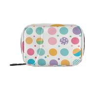 Borsa di pronto soccorso a pois colorati con scomparti staccabili riutilizzabile organizer con cerniera per borsa