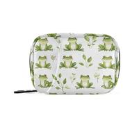Borsa di pronto soccorso con scomparti rimovibili, motivo: rana umoristica, colore: bianco