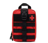 Borsa di Pronto Soccorso Tattica MOLLE EMT IFAK Pouch Rip-Away Trauma First Emergency Pack(Red)