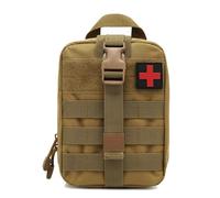 Borsa di Pronto Soccorso Tattica MOLLE EMT IFAK Pouch Rip-Away Trauma First Emergency Pack(Tan)