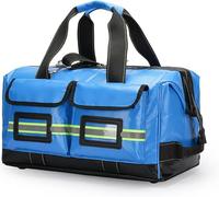 Borsa di Pronto Soccorso Vuota per Pronto Soccorso, Borsa di Pronto Soccorso con Tasche Multiple, Ideale per traumi, Assistenza domiciliare, Infermiere(Blue)