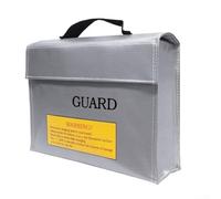 Borsa di ricarica di sicurezza per batterie LiPo con tessuto resistente al fuoco per una conservazione sicura e per l'uso con telecomando (240 x 185 x 65 mm)