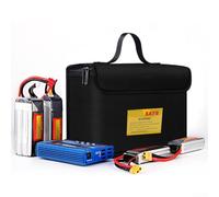 Borsa di ricarica per batterie al litio resistente al fuoco con protezione multistrato per riporre e trasportare in sicurezza pacchi batteria per telecomando (215 x 165 x 145 mm)