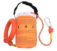 Borsa di salvataggio in acqua, riflettente, galleggiante, con corda, attrezzatura di salvataggio ad alta visibilità, per barca, rafting, pesca, emergenze, sicurezza in acqua, rosso, 1 set, 21 Metri