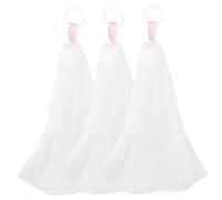 Borsa di sapone, 3pc a doppio strato fine a maglie barra di sapone con coulisse, borsa per risparmiare sospeso, saver morbido per da bar