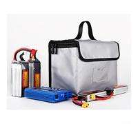 Borsa di sicurezza per batteria agli ioni di litio per telecomando per ricarica e conservazione sicure di batterie LiPo con supporto per batteria multipla (21,5 x 15,5 x 11,5 cm)