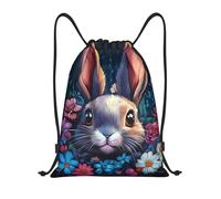 Borsa di Sportiva Easter Bunny Pattern Borsa con Coulisse Unisex Sacca da Palestra Leggero Zainetto A Sacca per Palestra Sport Scuola 36X42Cm