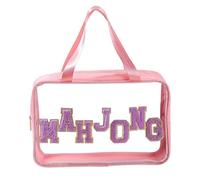 Borsa di stoccaggio con cerniera trasparente per mahjong piastrelle - portatile per giocatori, hotel, casa, torneo, viaggio, picnic, campeggio, serata di gioco