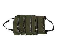 Borsa di stoccaggio degli strumenti tela design pieghevole con cerniera pieghevole leggera e resistente borse di roll -up ad alta capacità con cinturini (Verde)