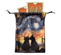 Borsa di stoccaggio dei tarocchi, busta del supporto per tarocchi - Borsa di stoccaggio dei da parati 13x18 cm - Custodia di protezione del mazzo per i mazzi Oracle, si adatta alla maggior parte delle