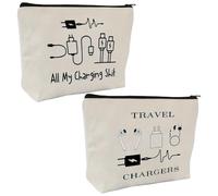 Borsa Di Stoccaggio Del Caricabatterie BIFHIG, 2 Pezzi, Impermeabile, Multifunzionale, Portatile, Per Caricabatterie, Cavi Di Dati, Cosmetici, Articoli Da Toeletta, Viaggio, Unisex