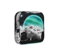 Borsa di stoccaggio del cuscinetto sanitario della stampa della luna e dello spazio, borse del cuscinetto sanitario, borsa portatile di periodo con la chiusura lampo per le ragazze femminili