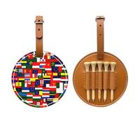 Borsa di stoccaggio del tee di golf della collezione della bandiera nazionale, borsa multifunzionale di stoccaggio del tee di golf per gli uomini, materiale durevole