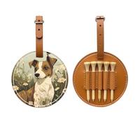 Borsa di stoccaggio del tee di golf di Brown dei cani divertenti, borsa multifunzionale di stoccaggio del tee di golf per gli uomini, materiale