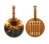 Borsa di stoccaggio del tee di golf di Brown del girasole dell'azienda agricola, borsa multifunzionale di stoccaggio del tee di golf per gli uomini,