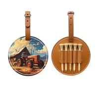 Borsa di stoccaggio del tee di golf di Brown del trattore dell'azienda agricola, borsa multifunzionale di stoccaggio del tee di golf per gli uomini, materiale durevole