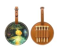 Borsa di stoccaggio del tee di golf di Brown della grotta magica, borsa multifunzionale di stoccaggio del tee di golf per gli uomini, materiale durevole