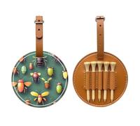 Borsa di stoccaggio del tee di golf di Brown dell'atlante dell'insetto, borsa multifunzionale di stoccaggio del tee di golf per gli uomini,