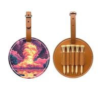 Borsa di stoccaggio del tee di golf di Brown delle particelle del pixel, borsa multifunzionale di stoccaggio del tee di golf per gli uomini, materiale durevole