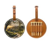 Borsa di stoccaggio del tee di golf di Brown di pastorale dopo la pioggia, borsa multifunzionale di stoccaggio del tee di golf per gli uomini, materiale