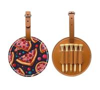 Borsa di stoccaggio del tee di golf marrone della pizza di colore del pianeta, borsa multifunzionale di stoccaggio del tee di golf per gli uomini, materiale durevole dell'