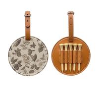 Borsa di stoccaggio del tee di golf marrone delle foglie morte, borsa multifunzionale di stoccaggio del tee di golf per gli uomini, materiale durevole