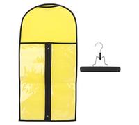 BORSA DI STOCCAGGIO DI ESTENSIONI PER CAPELLI PORTATILE DUSTPROOF ZIPPERATA CASO DI TACCHETTO PER IL VIAGGIO GIORNALIERO (Gialllo)