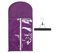 BORSA DI STOCCAGGIO DI ESTENSIONI PER CAPELLI PORTATILE DUSTPROOF ZIPPERATA CASO DI TACCHETTO PER IL VIAGGIO GIORNALIERO (Viola)