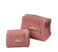 Borsa Di Stoccaggio Di Viaggio In Velluto Personalizzato Del Sacchetto Trucco Delle Donne, Piccolo Sacchetto Trapuntato Portatile Di Lavaggio, Damigella D'onore, Regalo Della Ragazza, Regalo Per Lei