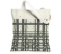 Borsa di tela geometrica, linee contemporanee moderne forme nessuna borsa di totalizzatore verde del mercato 33x38 pollici, Verde, 13x15 Inch