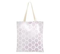 Borsa di tela Tote Viola Oro Modello di Lusso Tela Tote Bag Con Tasche per le Donne Borsa di Panno di Lavoro