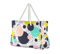 Borsa di totalizzatore astratta variopinta a prova di sabbia grande con le borse di totalizzatore di viaggio delle tasche laterali con i supporti di tazza