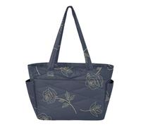 Borsa di totalizzatore blu navy della rosa dell'oro, borse leggere per il lavoro, borsa di totalizzatore per le donne