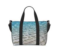Borsa di totalizzatore da viaggio impermeabile con stampa trasparente dell'acqua marina, borsone da viaggio per la palestra durante la notte