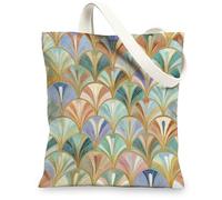 Borsa di totalizzatore della tela artistica, borse della spesa riutilizzabili alla moda, borse variopinte leggere della spalla 13x15